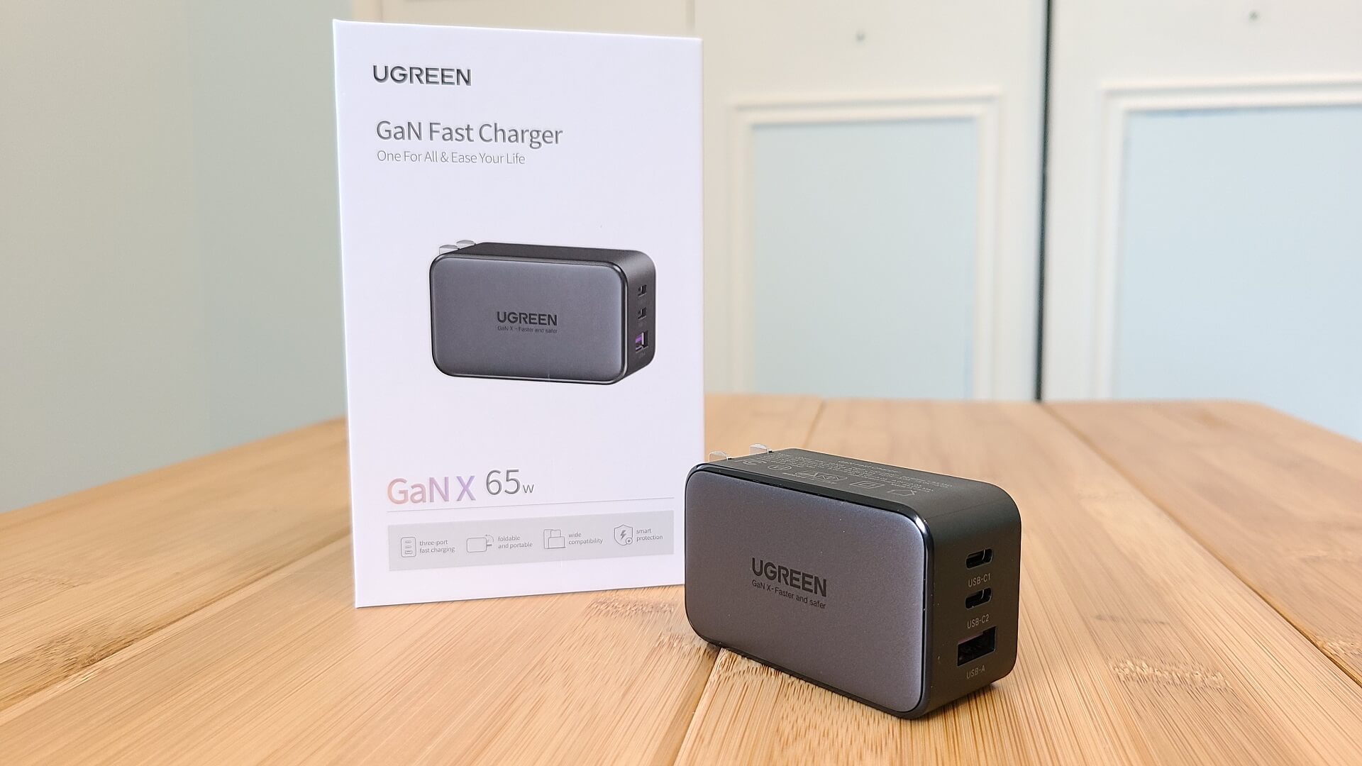 Ugreen 65W USB C Charger Nexode GaN Fast Wall Charger 3 Port Power Adapter,  US/UK/